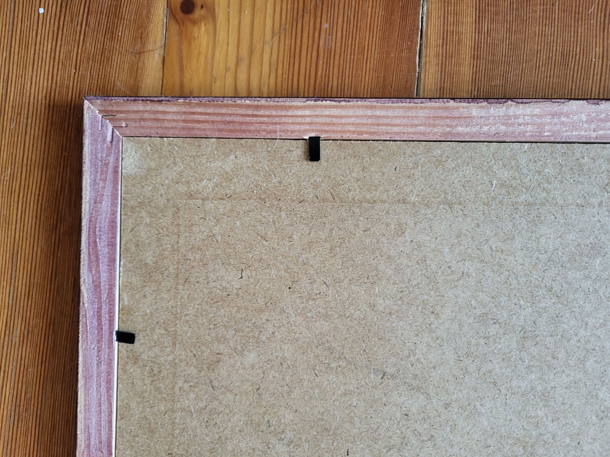Duża 36x53 drewniana rama ramka ze szkłem