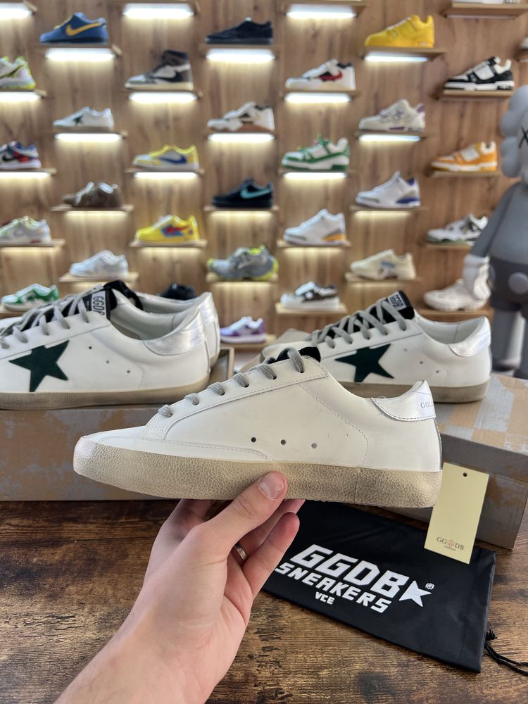 Кросівки Кеди GOLDEN GOOSE Super Star Logo White green