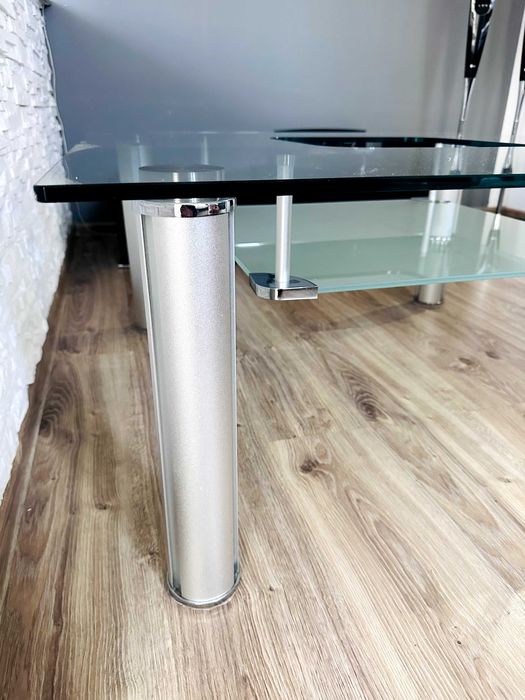 Ława premium szkło + metal – loft / glamour