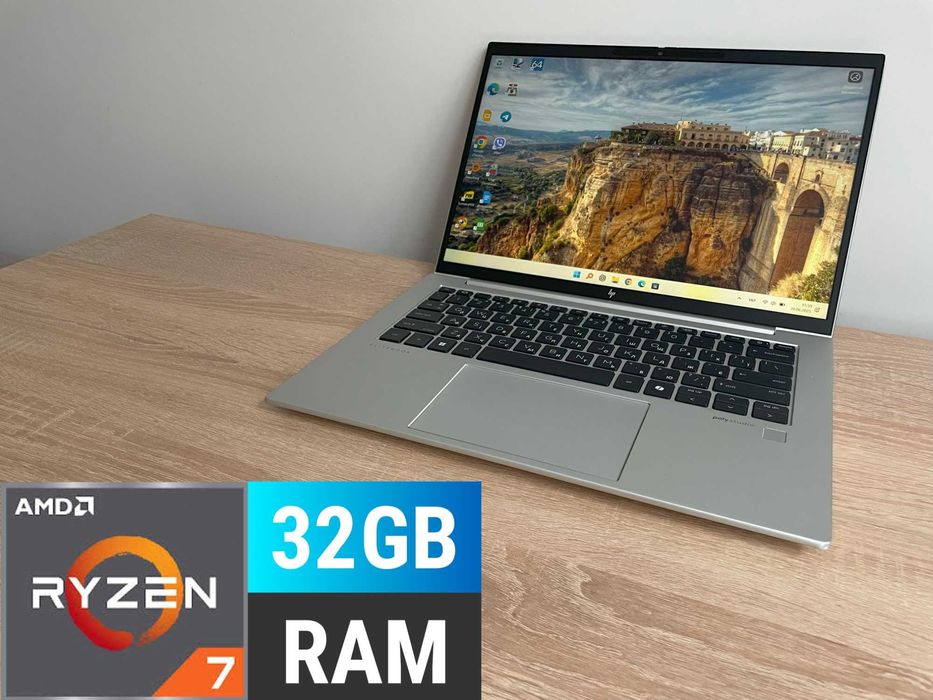 HP EliteBook 14 G11 Ryzen 7 8840 32+ DDR5 Radeon 780 1Tb Bat 8ч Гар 2г