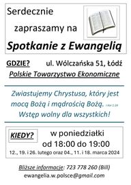 Spotkanie z Ewangelią w Łodzi