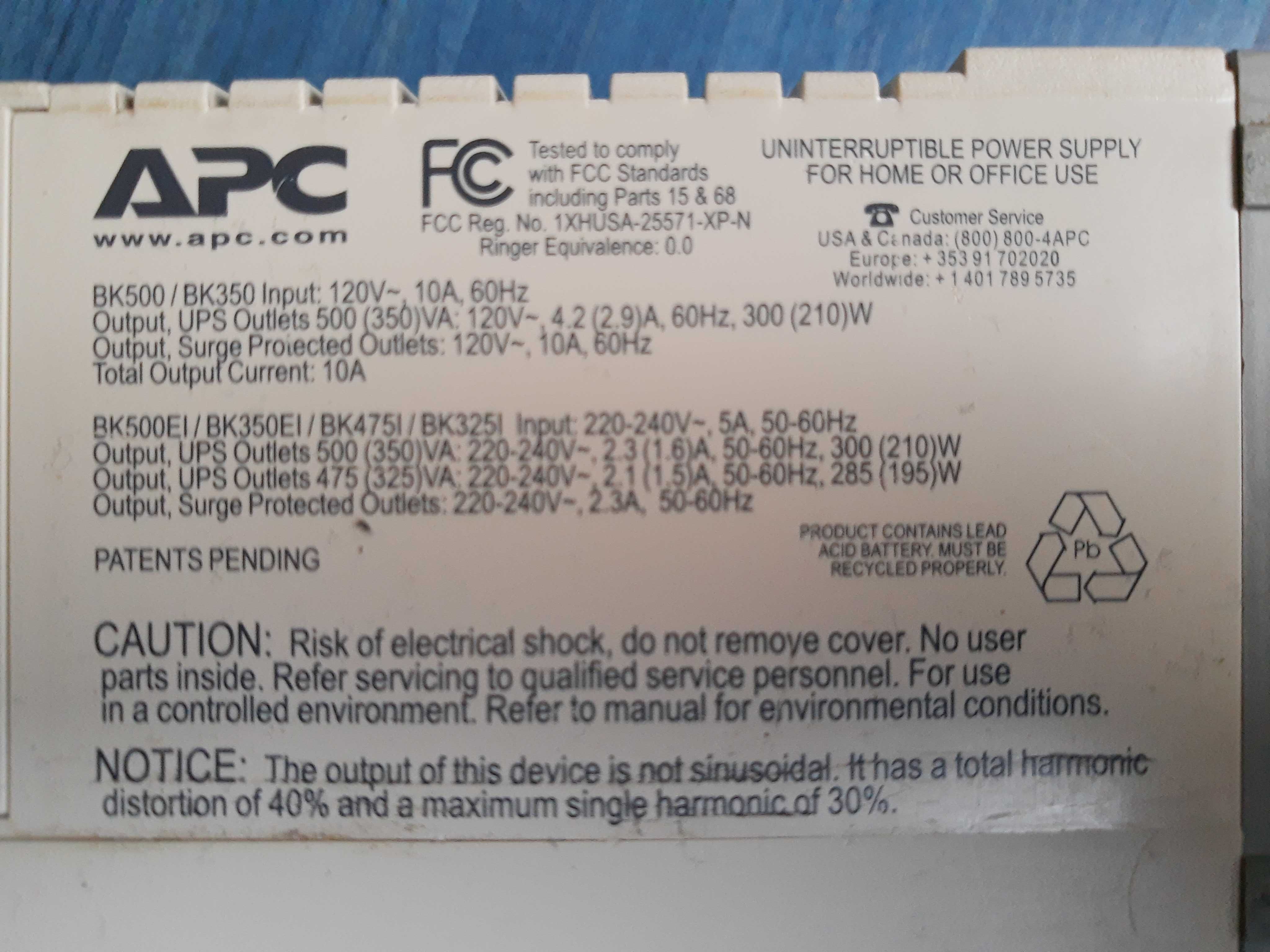 APC Back-Ups CS 325 zasilacz awaryjny