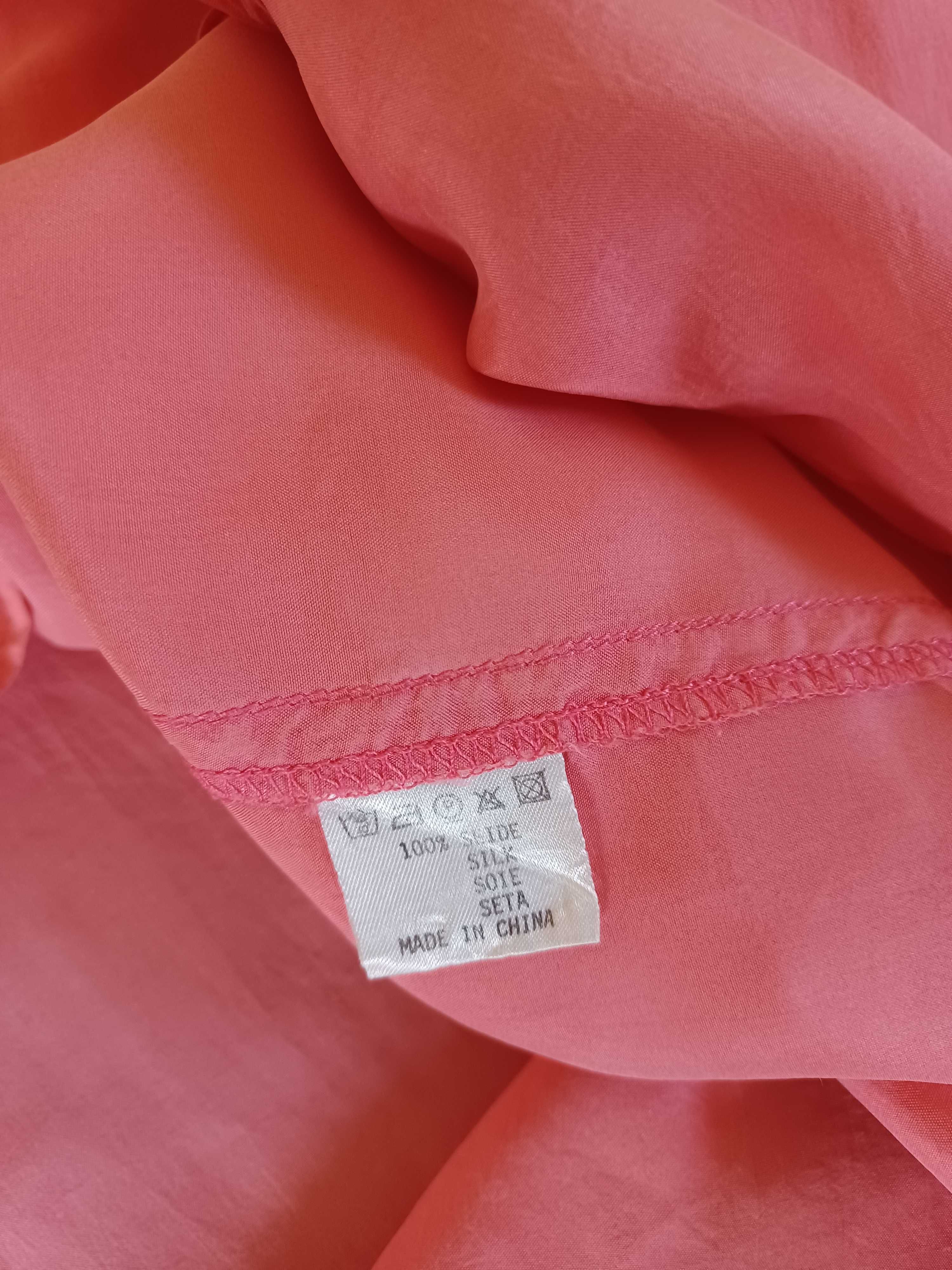 jedwabna bluzka, mgiełka, 100% silk, wymiary, XXL, 44, 46, oversize