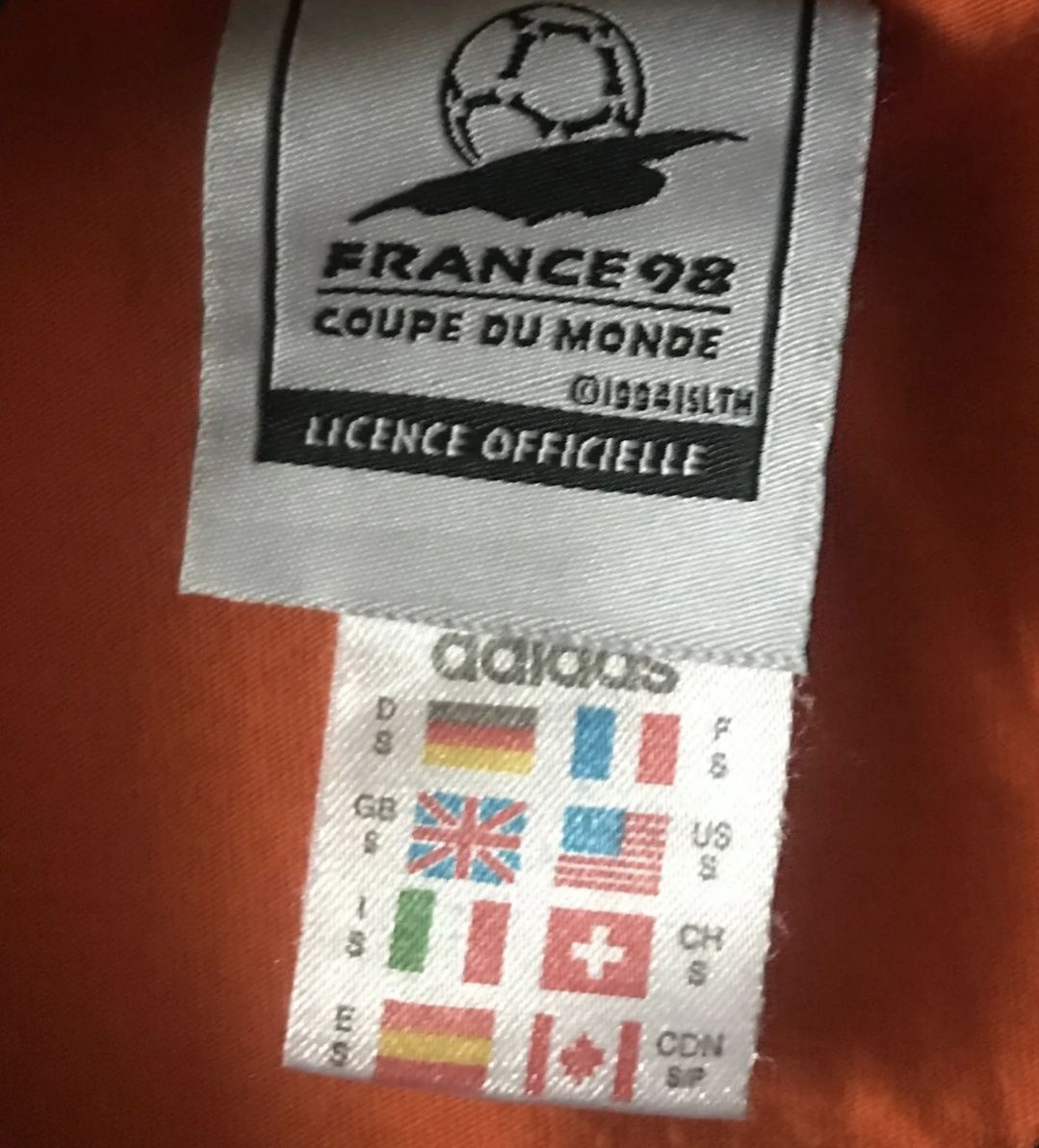 Holandia Netherlands World Cup 1998 adidas vintage tshirt