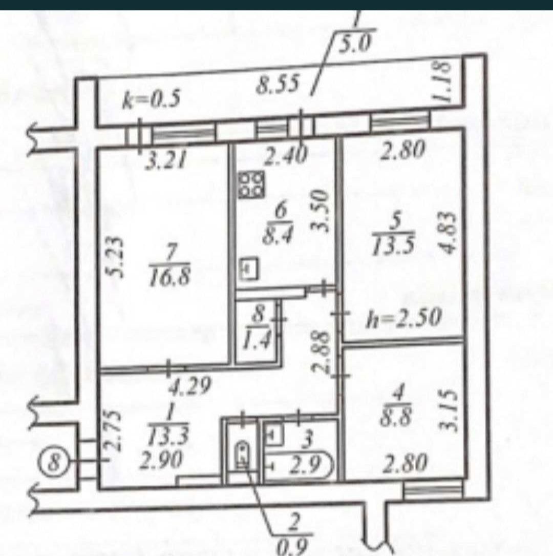 Продам 3 к квартиру Рабочая,каверина