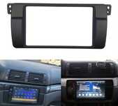 Moldura Painel 2 Din Bmw Serie 3 E46 1998 A 2005 Preto