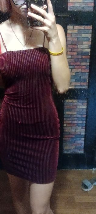 Платье бордовое Шеин размер XS Цена до конца недели