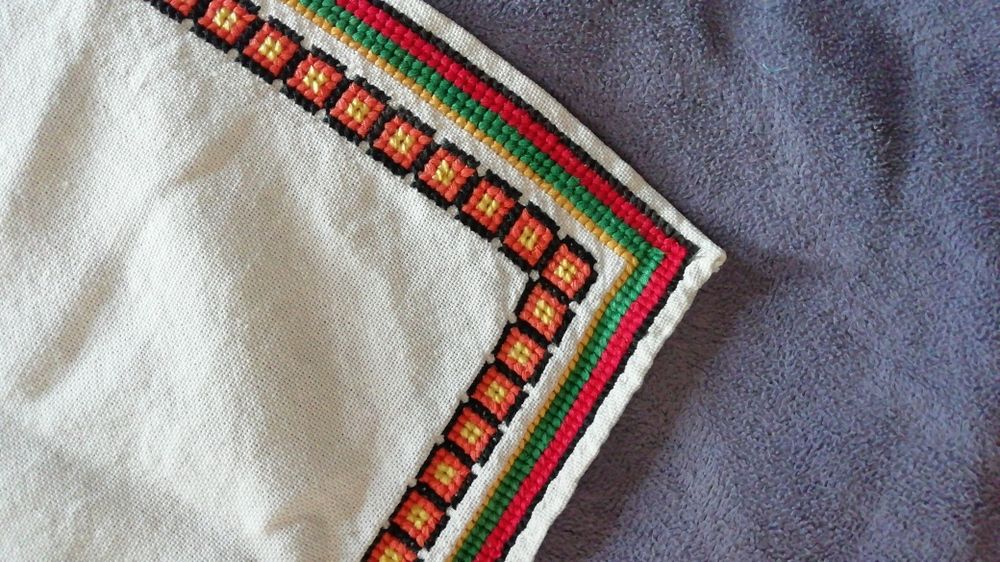 Салфетка старинная вышивка