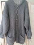 Czarny sweter z moheru na podszewce 40/42/44