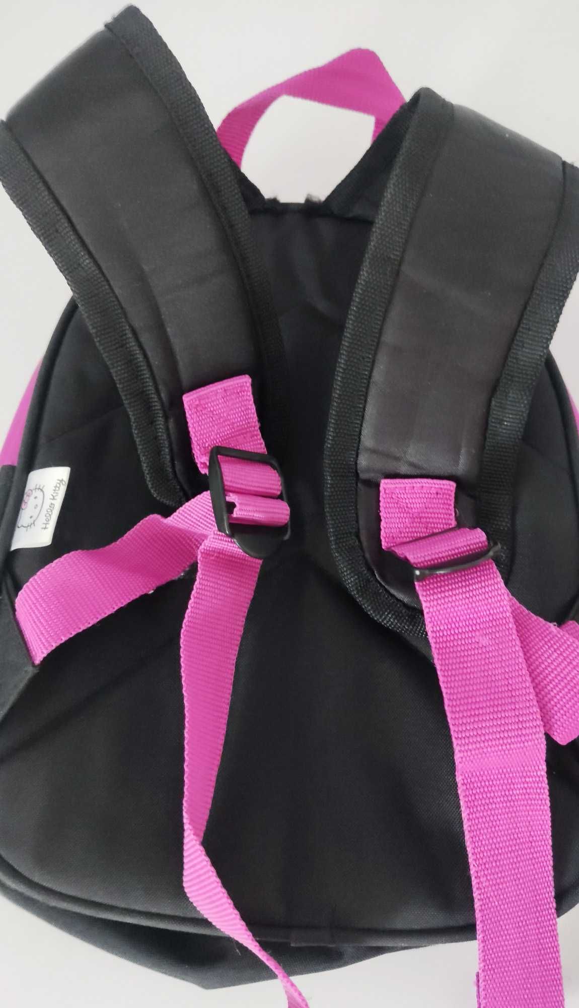 Śliczny Plecak HELLO KITTY różowy czarny do przedszkola dziewczynki