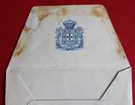 Casa Real envelope com Armas Reais de Portugal no interior