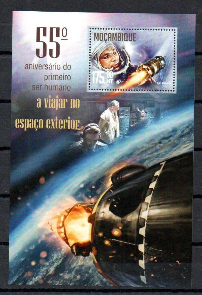 Znaczki Mozambik Kosmos kosmonauci