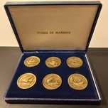 Caixa com 6 medalhas de bronze - Museu da Marinha