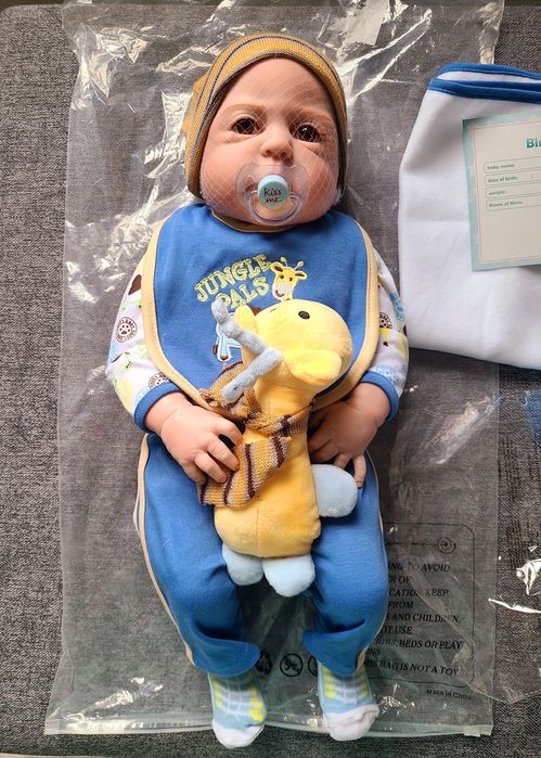 Силікована колекційна лялька реборн Reborn NPK хлопчик Льова[вінілова