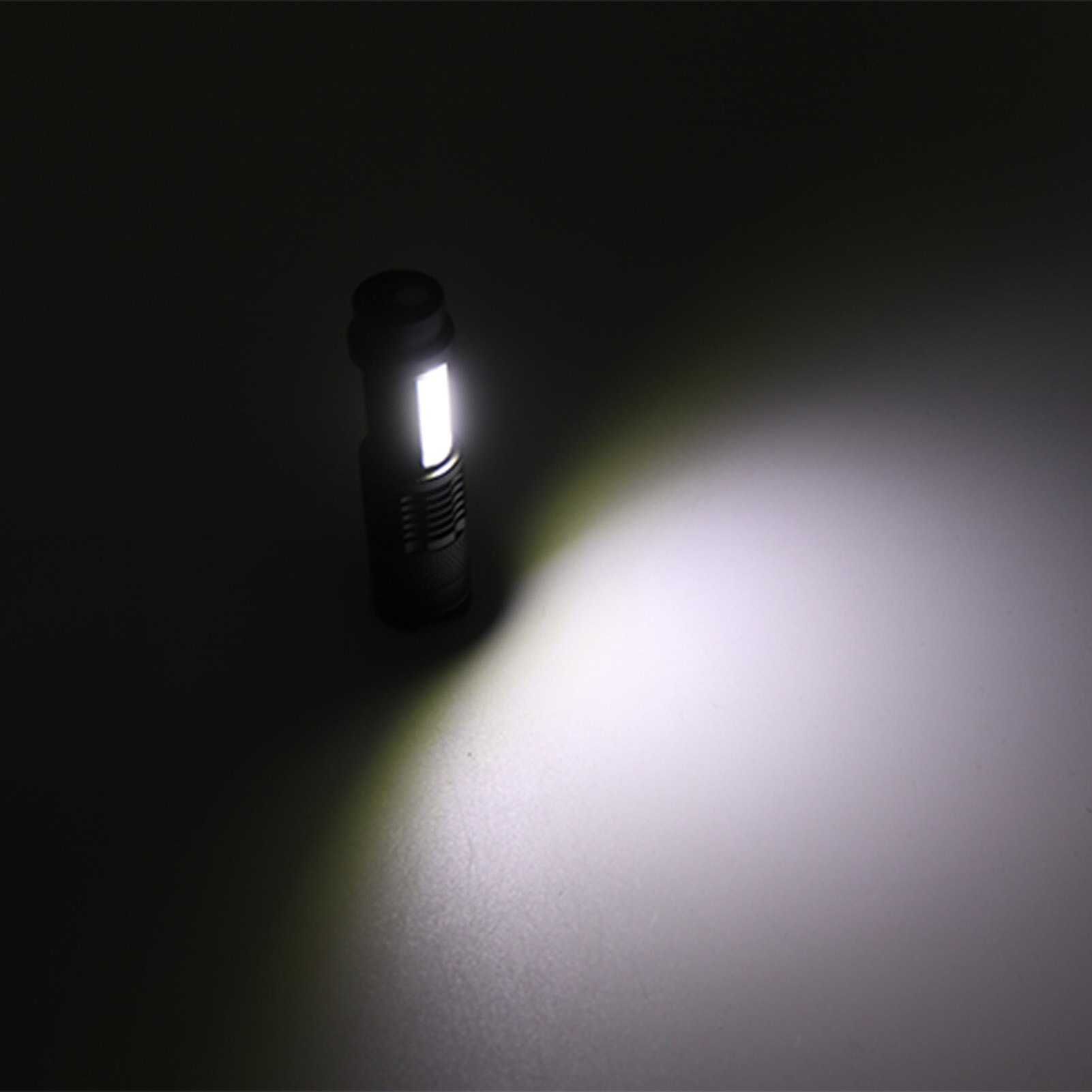 Тактический фонарь-зум 2в1 с боковой лампой ліхтарик на аккумуляторе