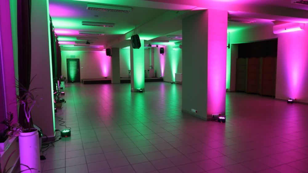 Dekoracja Sali Światłem Ozdabianie Sali Komunia Wesele Lampy LED Radom