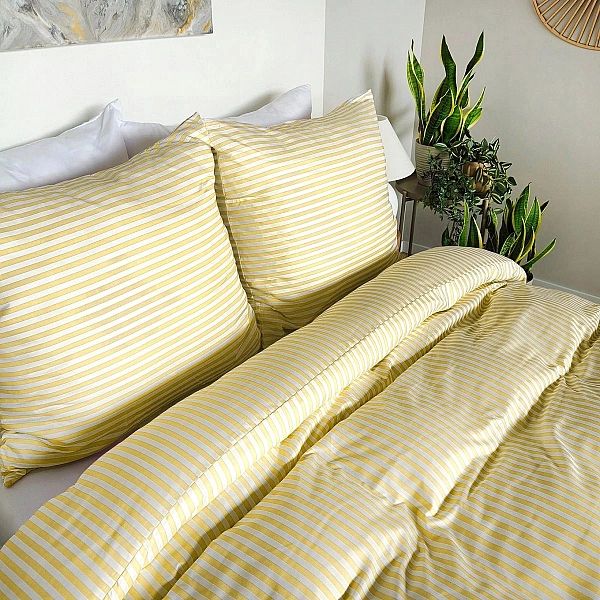 Pościel 220x200 MIKROFIBRA poszewki 70x80 KOMPLET Eusebia Home W PASY