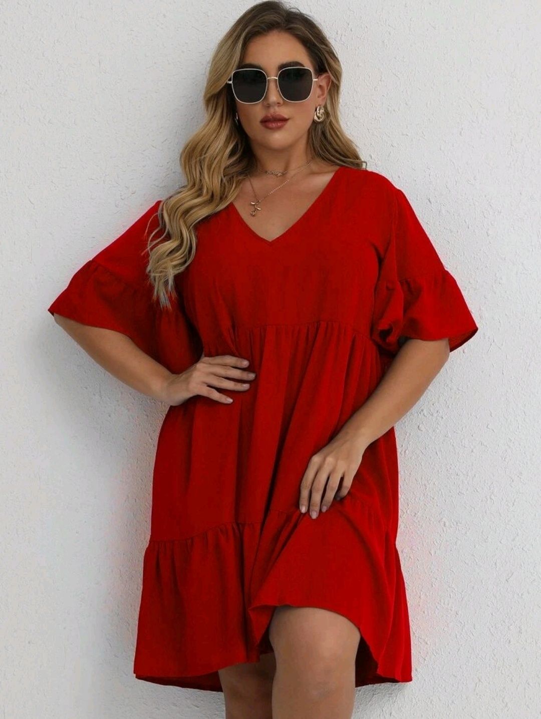Sukienka czerwona SHEIN r. 48