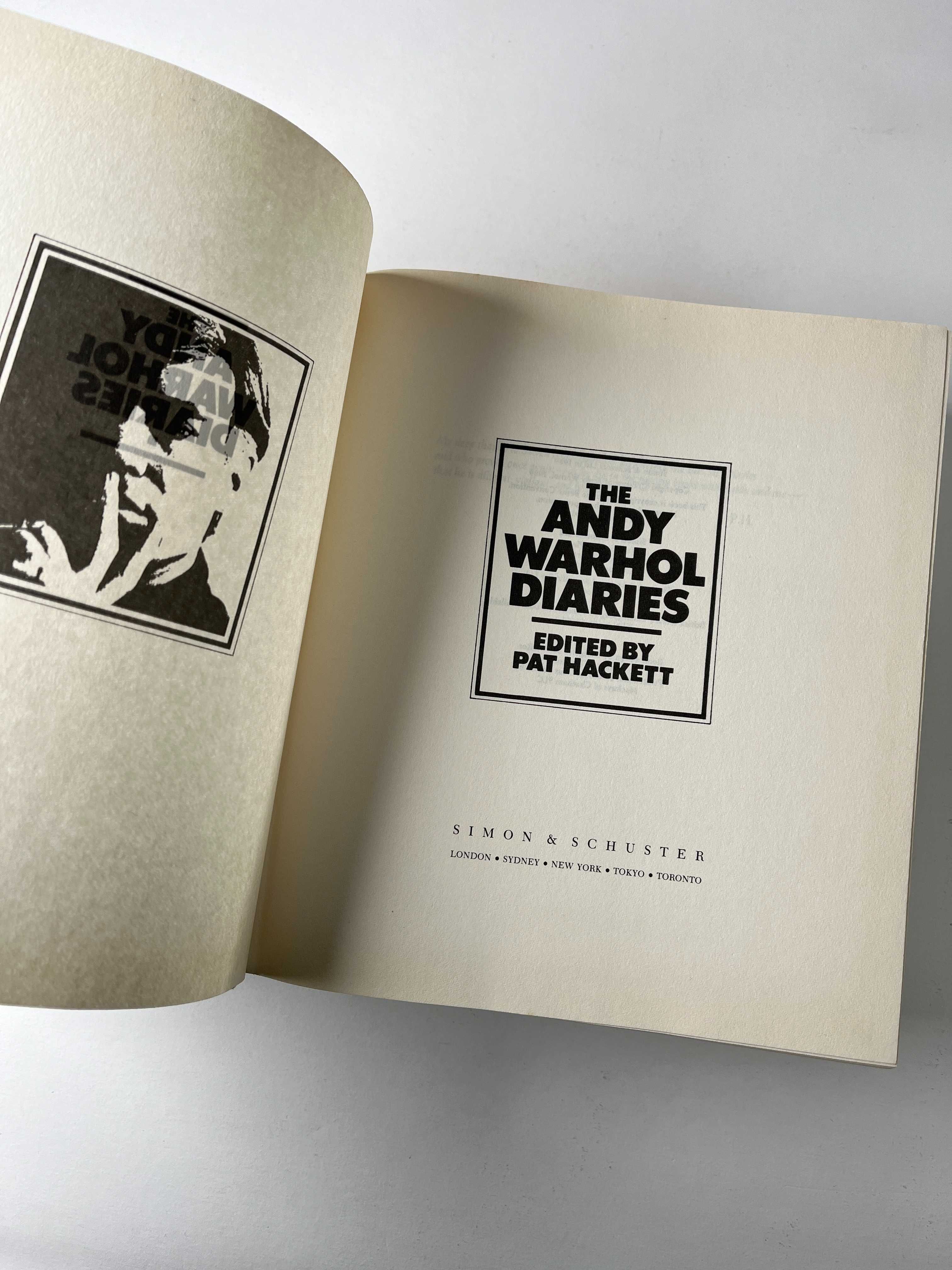 The Andy Warhol Diaries Pat Hackett 1989