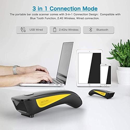 NETUM C750 Bluetooth 2D Barcode Scanner, Wireless QR Barcode