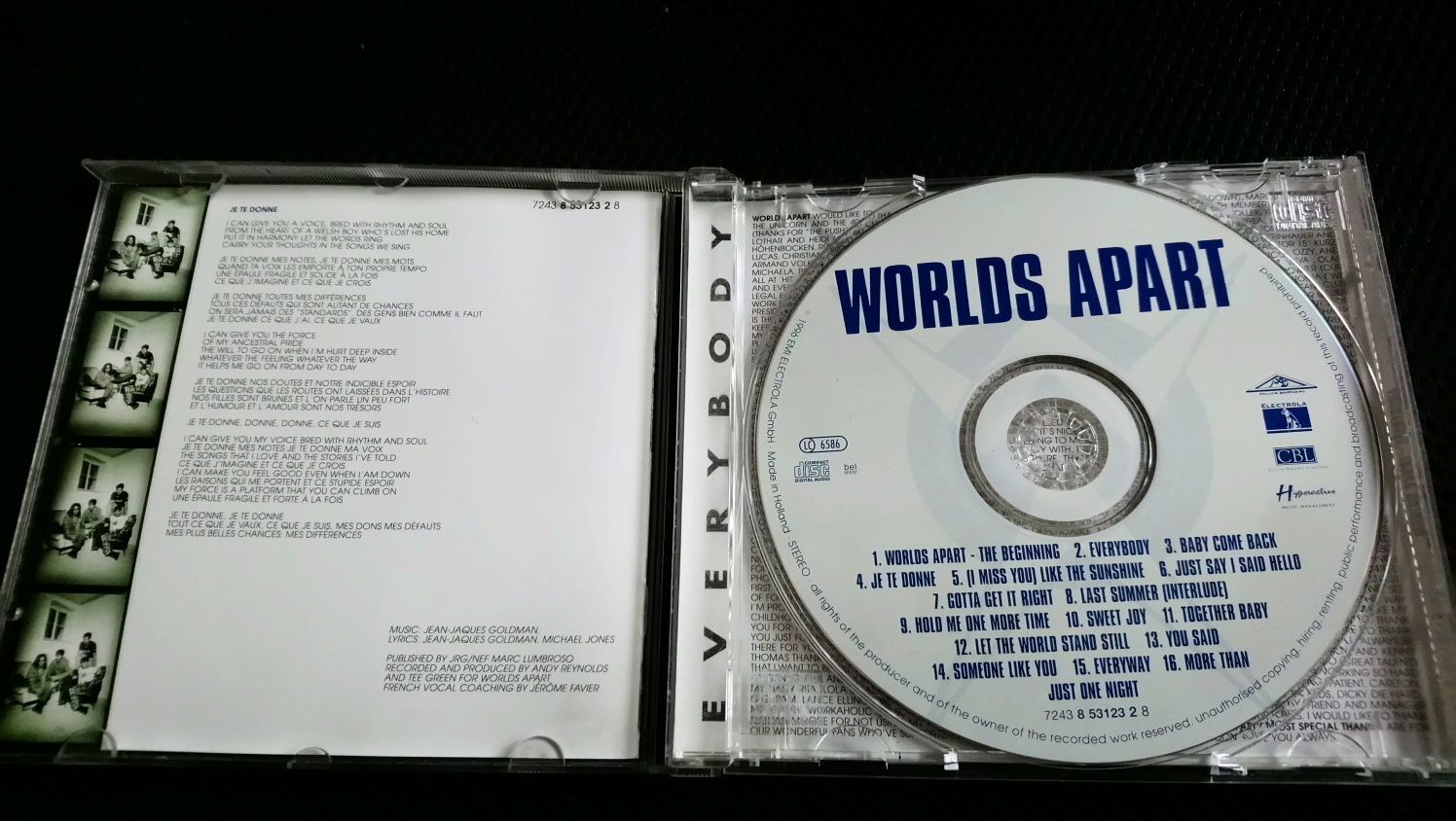 Worlds Apart "Everybody " CD