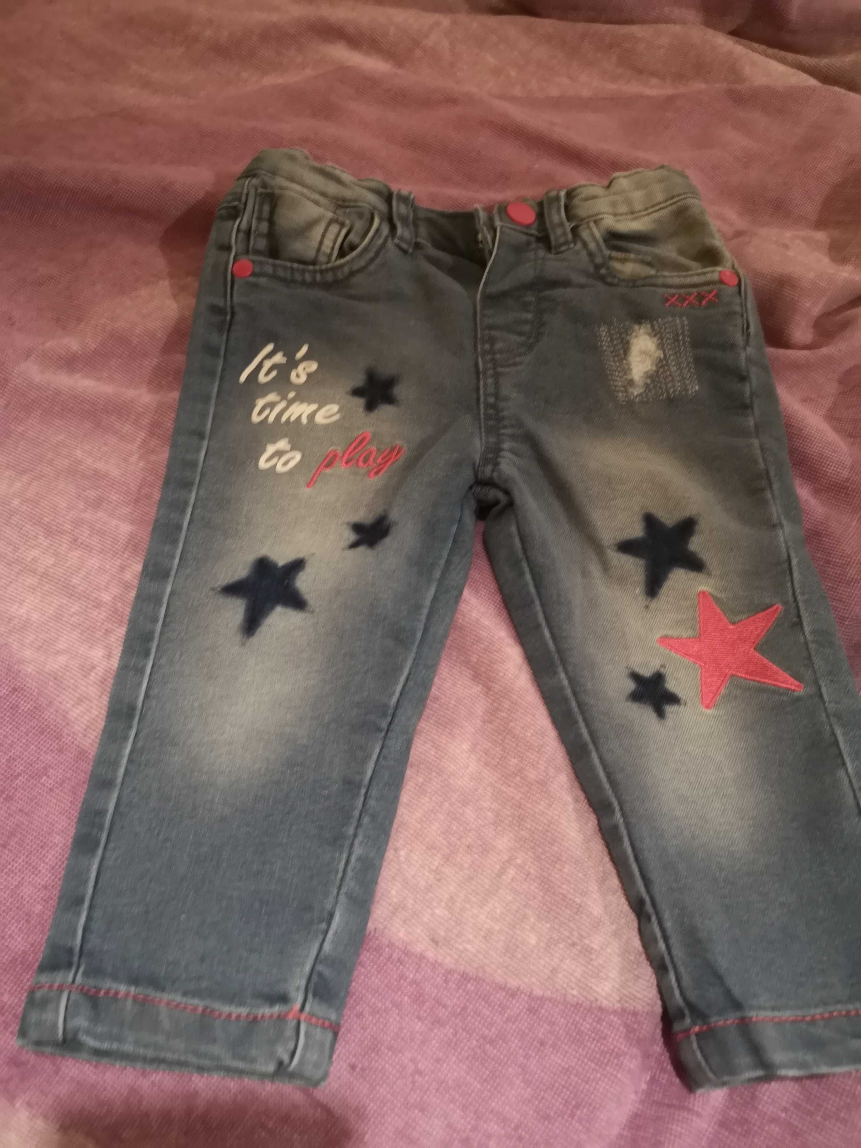 Spodnie jeans dla dziewczynki r80