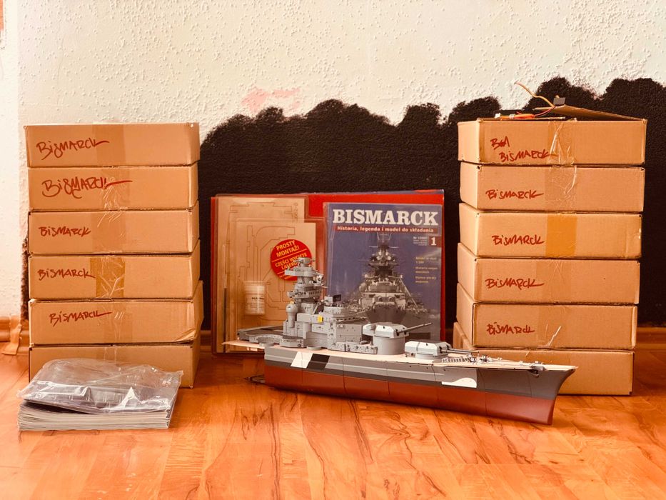 Model BISMARCK Metalowy Okręt II Wojny Światowej Niemiecki Pancernik