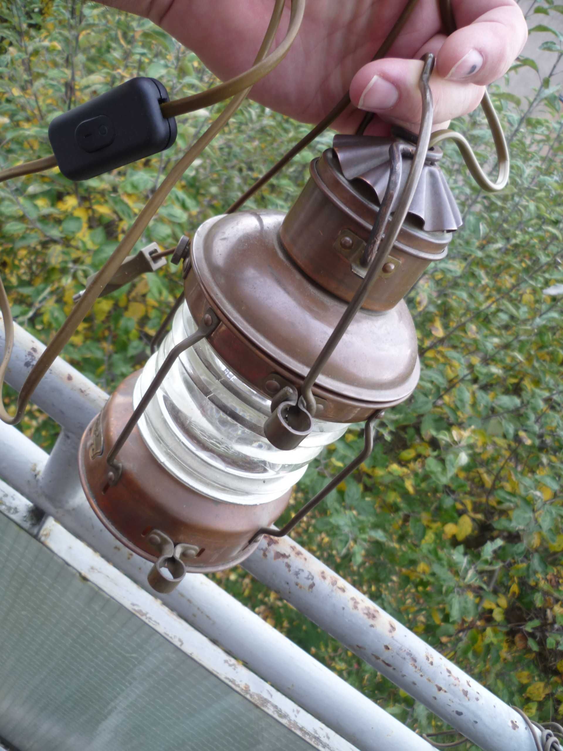 Lampka jak okrętowa mosiądz 230V