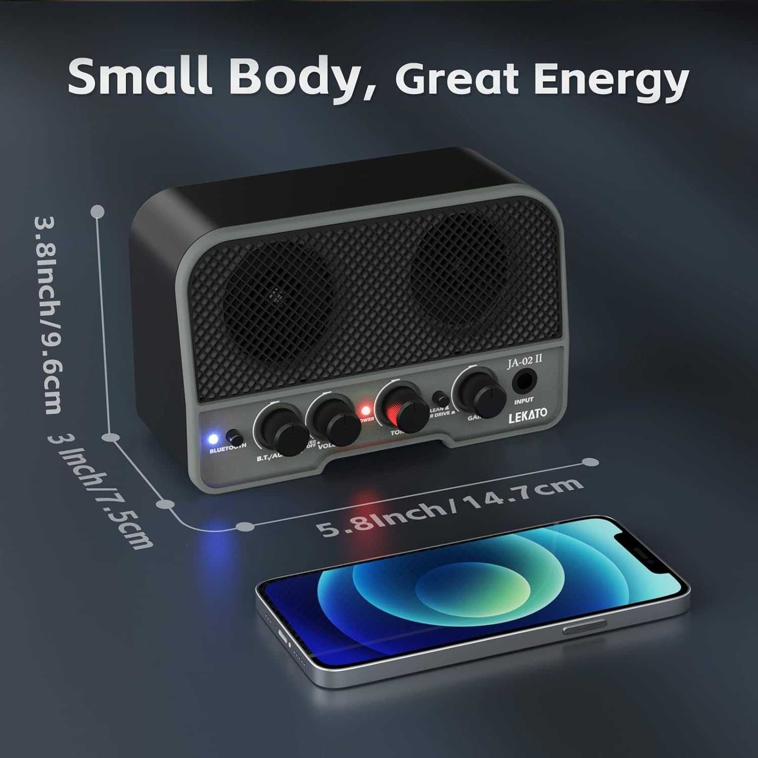 Комбопідсилювач для електрогітари LEKATO JA-02 II, Bluetooth, 5 ват
