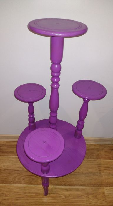 Kwietnik Świecznik drewniany