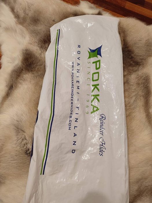 Naturalna skóra renifera, dywanik skórzany