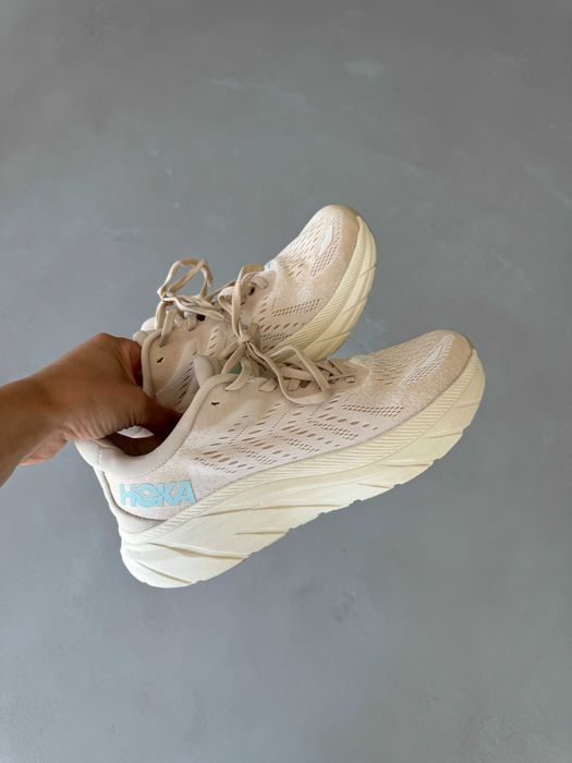 Кросівки Hoka Clifton 8 Beige premium