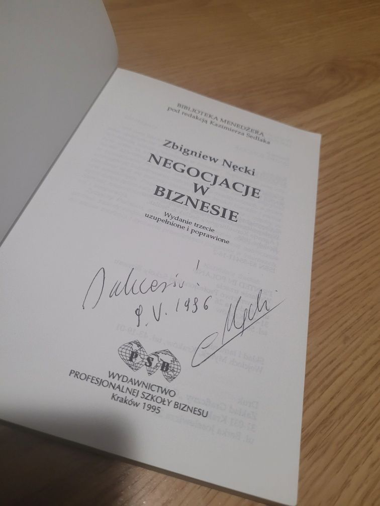 Negocjacje w biznesie Nęcki autograf