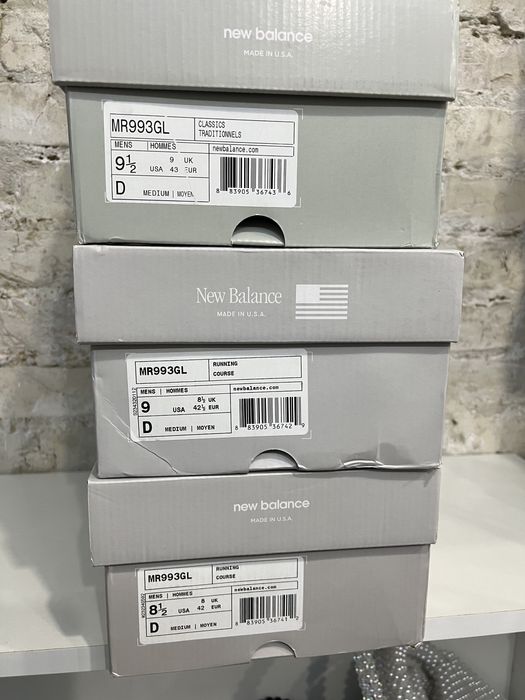 Кросівки New Balance 993 сірі оригінал нові кроссовки MR993GL