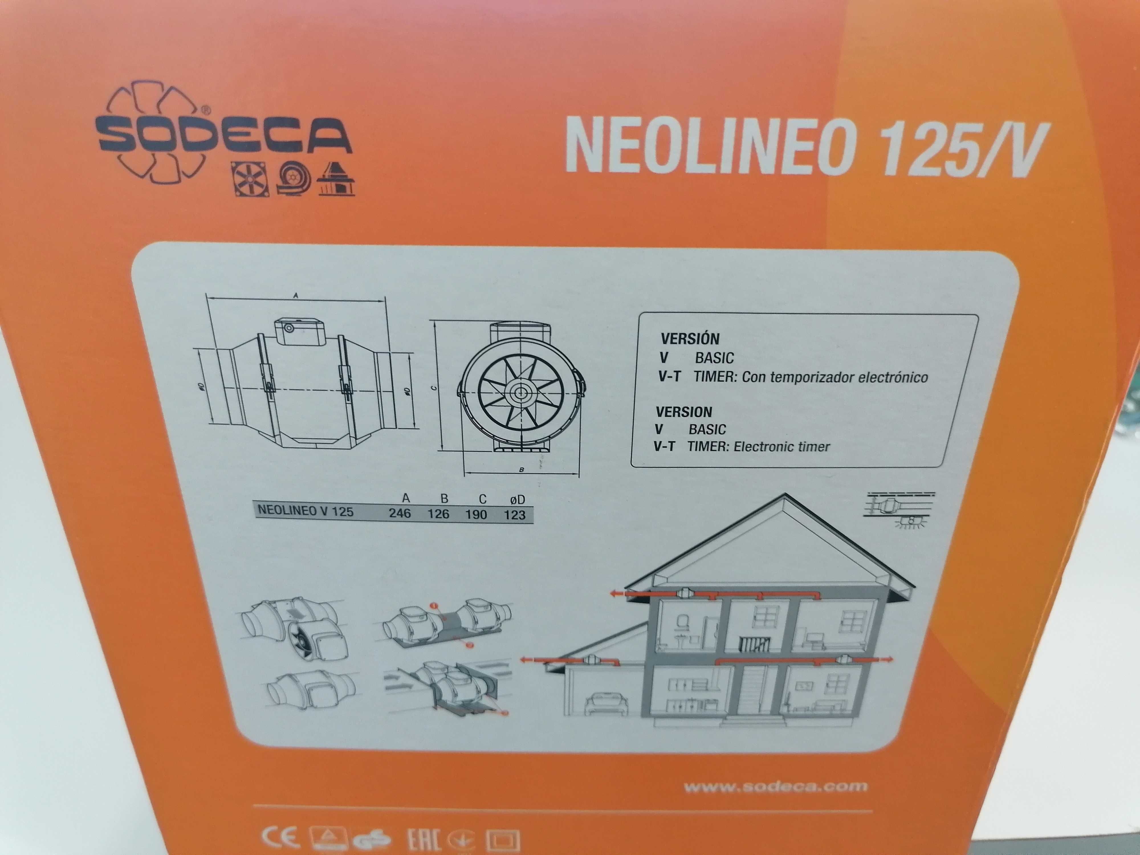 Ventiladores In line NEOLINEO 125 e 150V