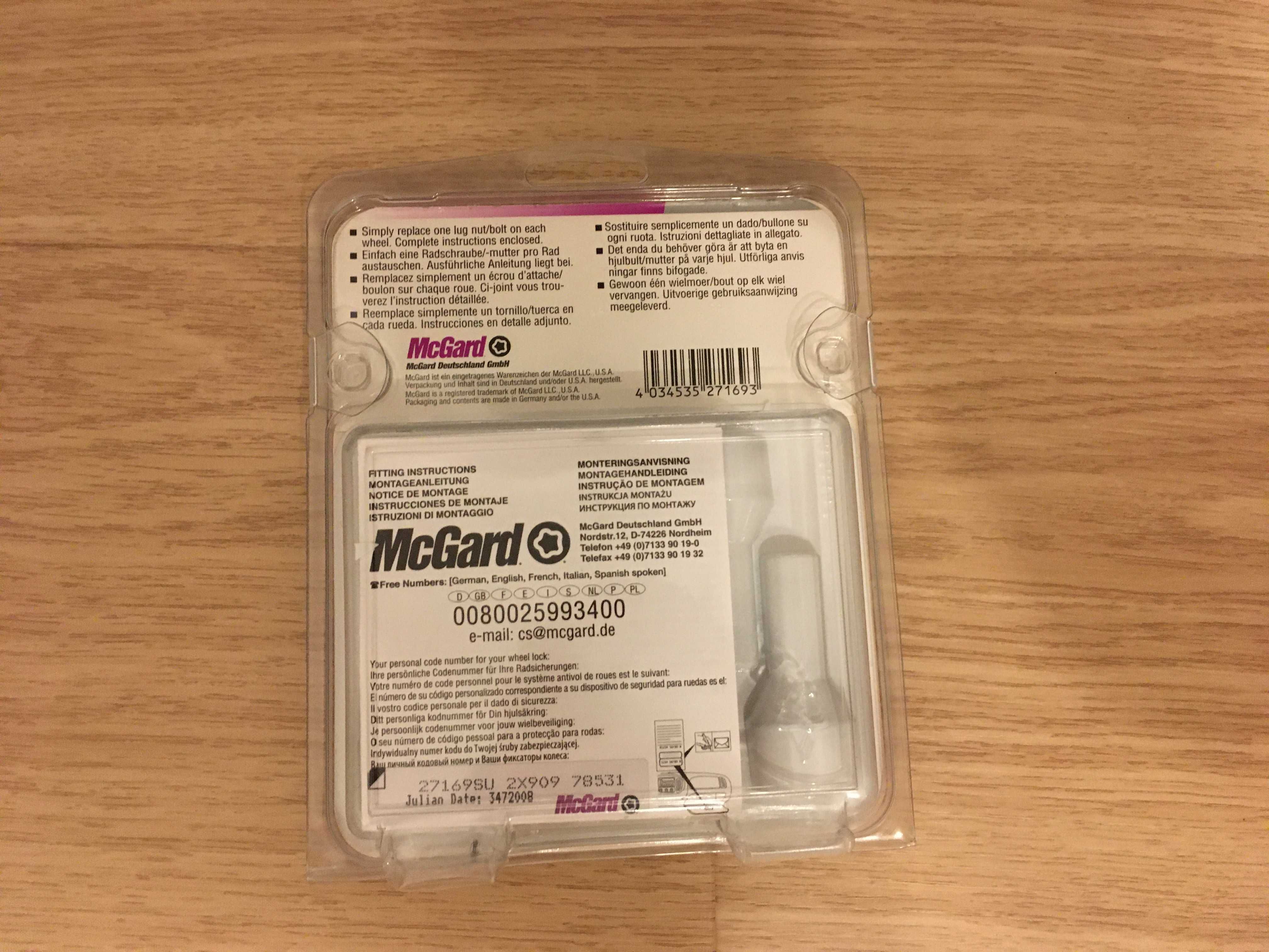 Śruby zabezpieczające McGard M12 x 1.25 NOWE 27169SU