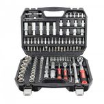 Jogo 110 Chaves de Caixa 1/4" e 1/2" Kroftools 21110