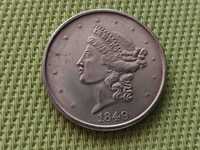 Moneta/Numizmat/Kopia - 20 DOLLARÓW 1849  USA - ''Podwójny Orzeł''