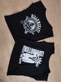 Zestaw 2 szt t-shirt damski Killuminati L XL czarny ametystem