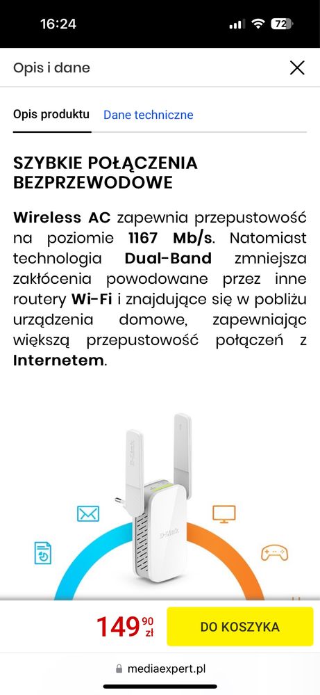 D-Link wzmaczniacz WiFi