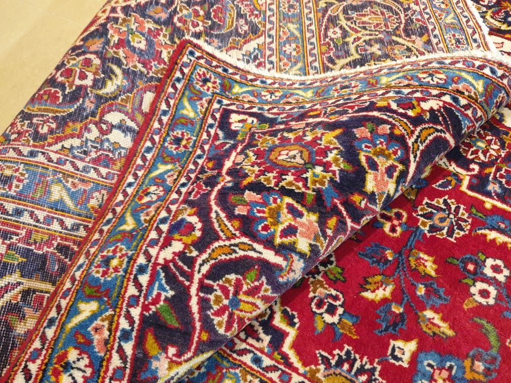 Piękny perski dywan Keshan Kork  312 # 212 Iran  - Bdb stan