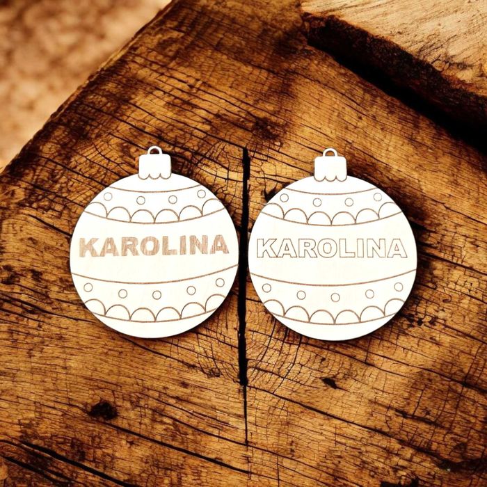 Zestaw Drewnianych Bombek, Baniek Do Malowania, OZDOBY ŚWIĄTECZNE, DIY