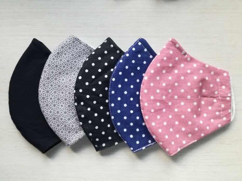 Maseczka wielorazowa 2-warstwowa dla dorosłych lub dzieci z drucikiem