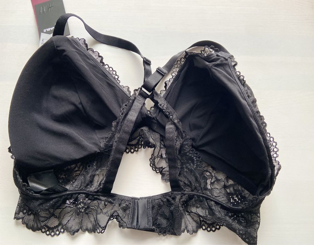 H&M koronkowy stanik ramiaczka na krzyż nowy