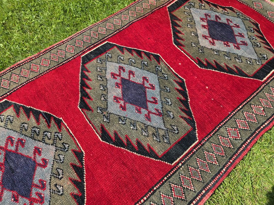 Yagcebedir Anatolia - Wspaniałe barwne rękodzieło Chodnik 80 x 382 cm
