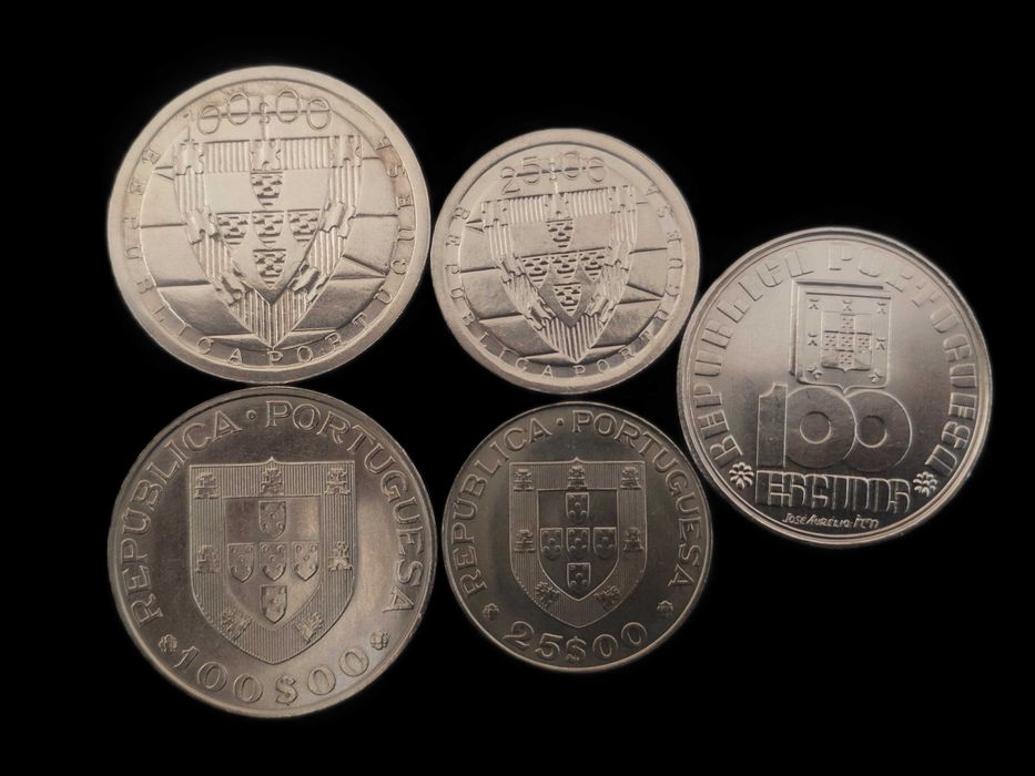 5 moedas de 100$ + 25$  Comemorativas - (Conjunto 4€) #7
