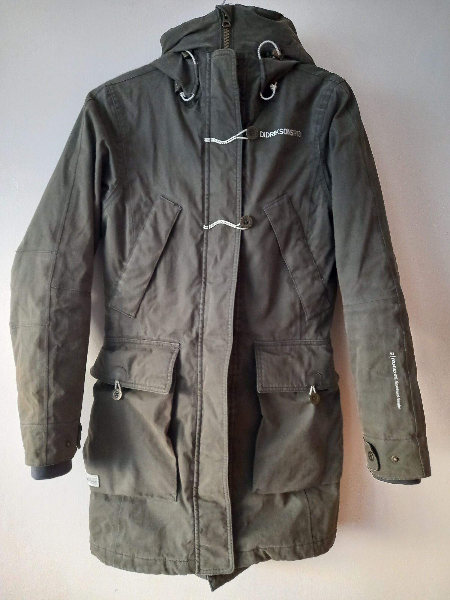 Kurtka zimowa z kapturem,płaszcz,parka, r.36, Didriksons