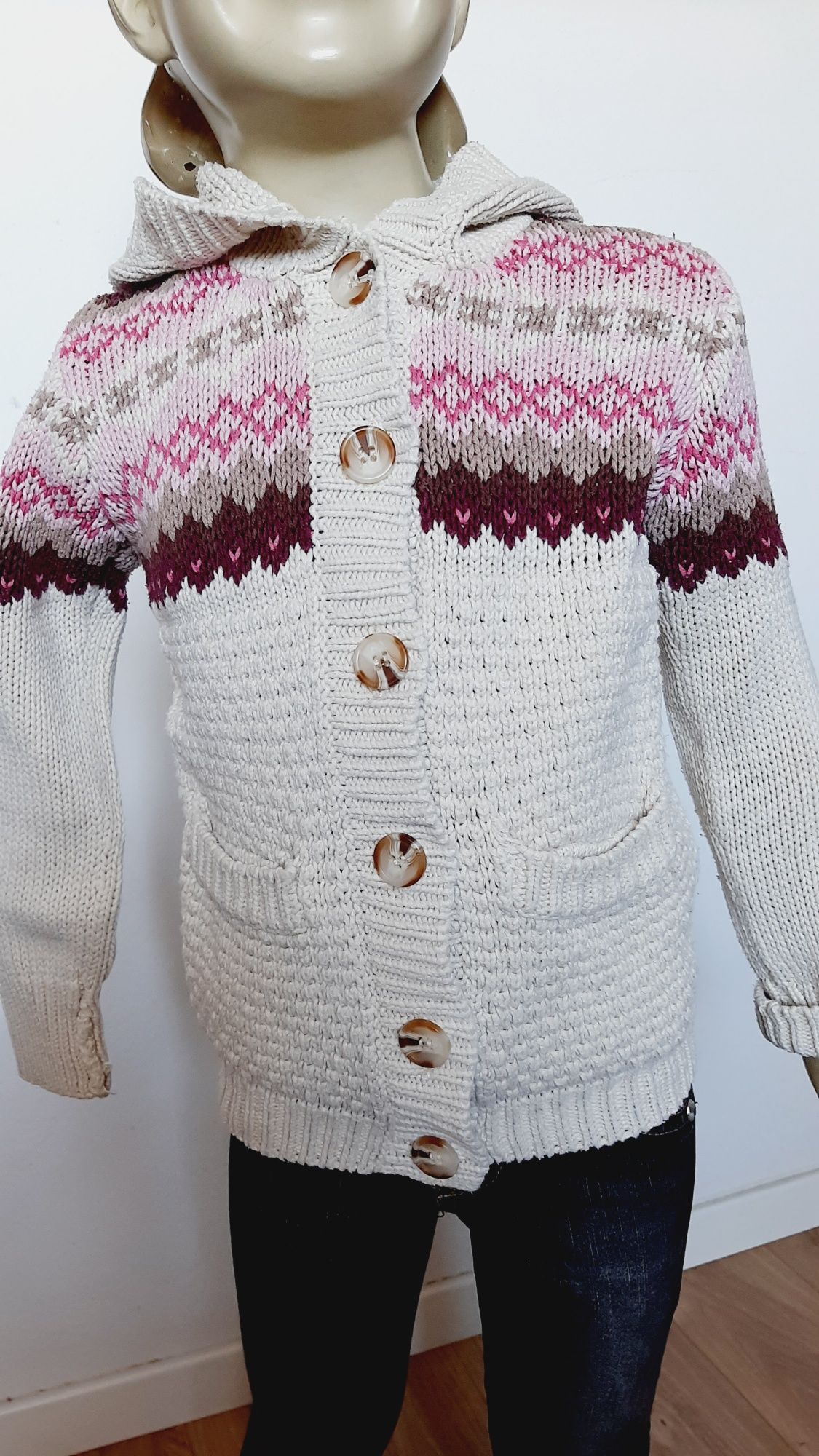 Sg Sweterek dla dziewczynki  92 , zapinany sweter 92