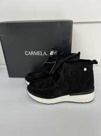 Nowe botki damskie Carmela 36 czarne skorzane