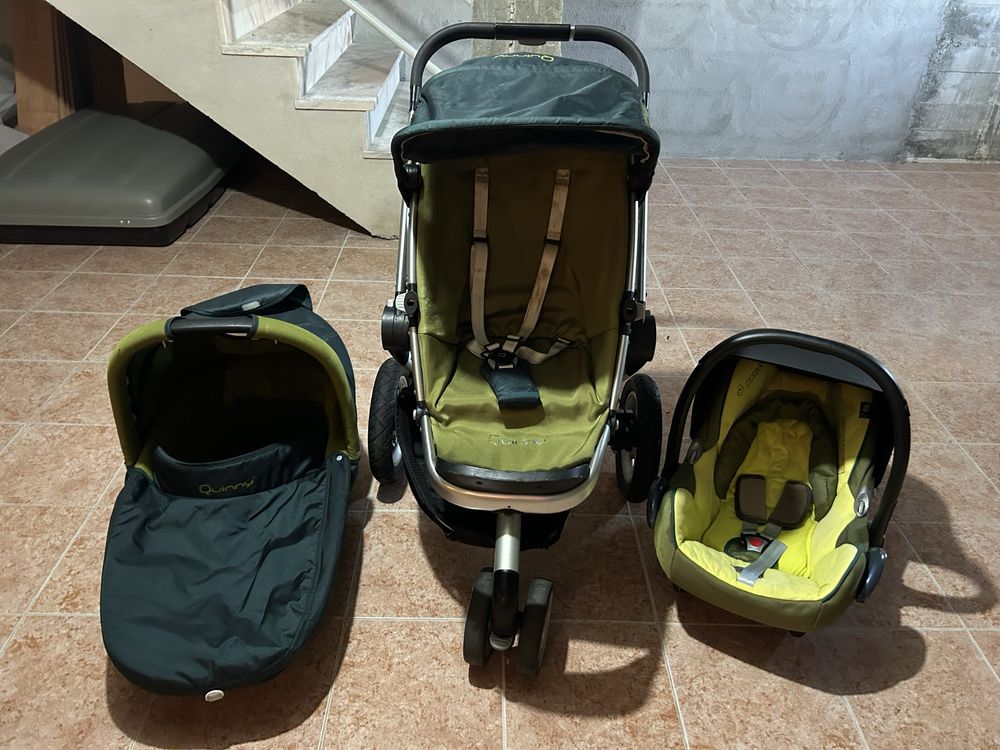 Conjunto trio carrinho ovo e alcofa Quinny Buzz
